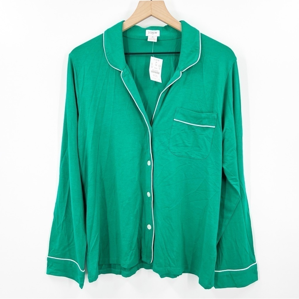J. Crew Knit Pajama Top Long Sleeve Button Up
